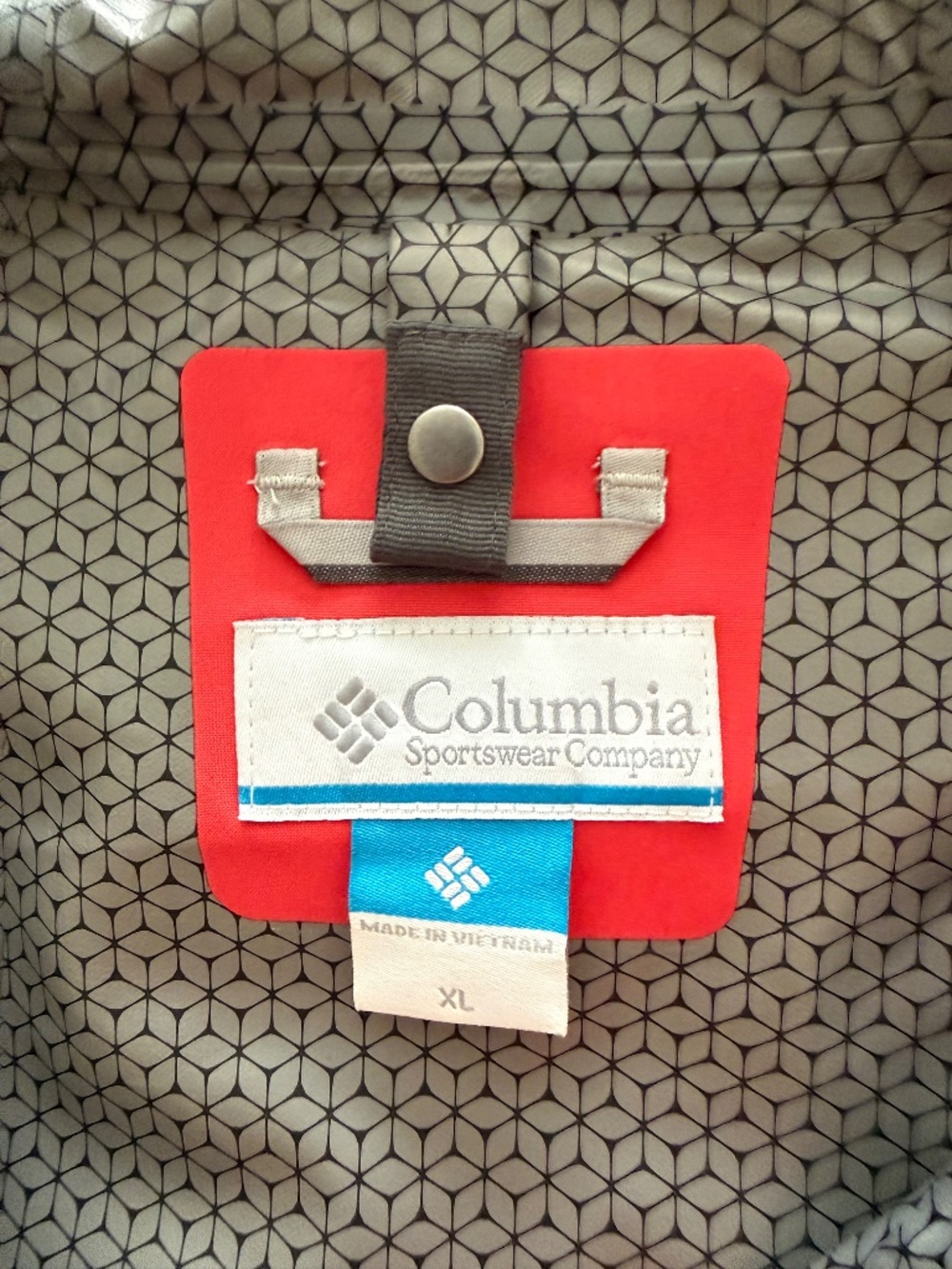 Columbia Staydry Waterproof Rain Jacket XL Altered Sleeves Red Pit Zips - Picture 11 of 12